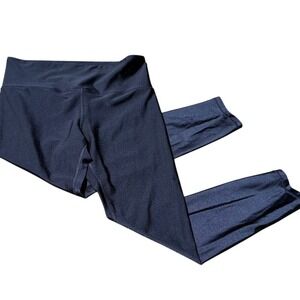 Athleta Elation Shine Tight Leggings L Navy High-Rise Ankle Length